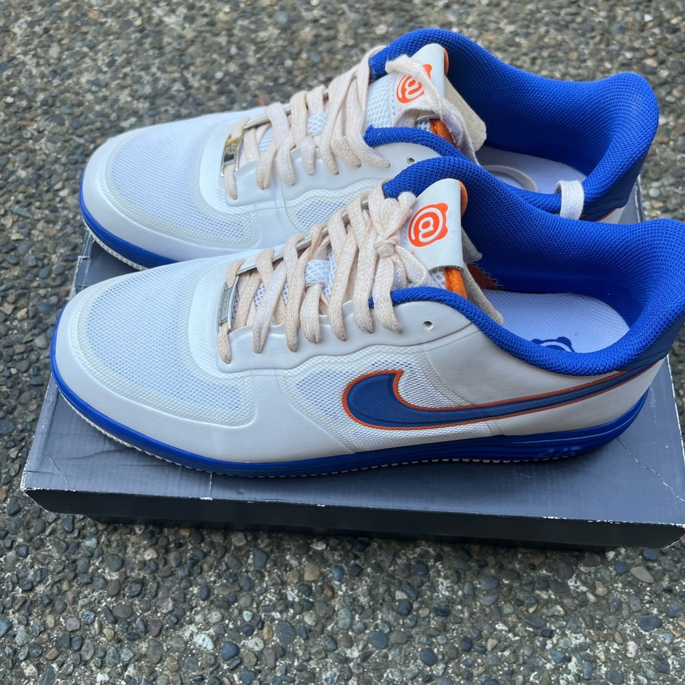 Nike Lunar Force 1 Fuse NRGWhite and Blue Low-Top Sneaker